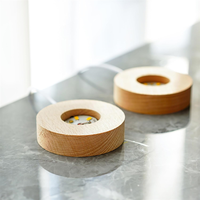 Lampe de chevet à boule de cristal rechargeable de 6, 7, 8, 10 cm avec base en bois, support d'affichage lumineux, impression 3D, veilleuse à intensité variable, idéale pour la maison
