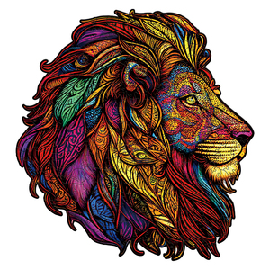 Tùy chỉnh chất lượng cao bằng gỗ SƯ TỬ ghép hình động vật Câu Đố laser cắt giáo dục ván ép đồ chơi - Product Image 1