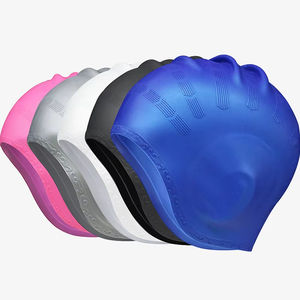 Bonnet de bain universel en silicone haute élasticité pour adultes, imperméable, protection optimale des cheveux longs, vente en gros - Product Image 3