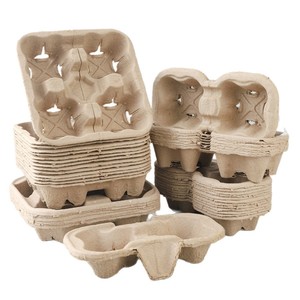 Porte-gobelets jetables en pulpe Jia Du Le, simple, double ou quadruple, pour emballage de boissons à emporter, biodégradable - Product Image 2