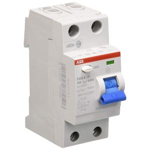 ABB F202A RCCB 25A 0.03A Protection contre les fuites à la terre avec bouton de test pour usage résidentiel et commercial - Product Image 1