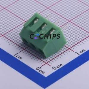 KF128L-3.81-3P <b>Screw</b> Terminal <b>Block</b> Through hole Component (THT),P=3.81mm Connector 1x3P 3.81mm Green Through Hole - Product Image 2