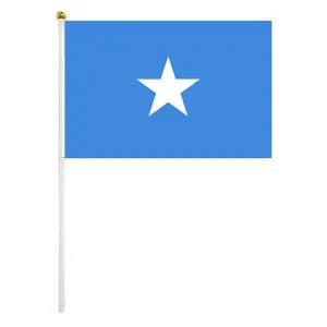 Event Or Festival High Quality Custom Polyester Somalia Flag Hand Waving Flag