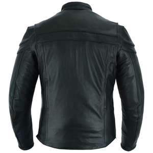 Blouson de moto en cuir véritable pour homme avec poches zippées, veste de motard, vêtement d'extérieur durable et résistant - Product Image 2