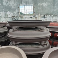Pot Bonsai Besar Bentuk Oval Tanpa Lapisan, Terlaris, Dangkal
