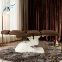 Table de massage professionnelle électrique à 3 moteurs pour technicien en cils, moderne, marron, réglable