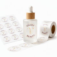 Autocollant adhésif rond transparent TOPA 50 mm, forte adhérence, imperméable, résistant à l'huile, personnalisable pour pots cosmétiques
