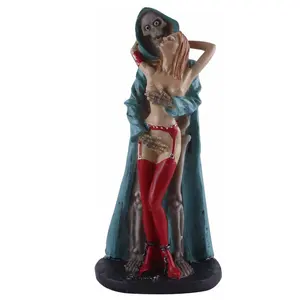 Resin creation human ghost love beauty and demon love statue