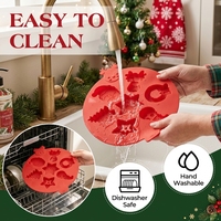 Moule rond de Noël en silicone SILIKOLOVE, forme flocon de neige, LFGB, platine, sans BPA, antiadhésif, pour mousse et pâtisserie
