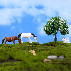 Simulated Mini Horse <b>Miniatures</b> for Grassland Landscape Decorations Tiny Animal Caballo Charm Desktop Ornaments DIY Accessories - Product Image 3