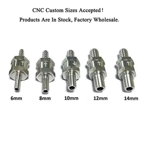 Clapet anti-retour universel en aluminium 6mm 8mm 10mm 12mm pour conduites de carburant, huile, eau, essence, diesel - Product Image 2