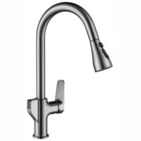 Robinet de cuisine moderne à commande tactile, monocommande, trois niveaux d'extraction d'eau, montage sur plan, monotrou, avec cartouche céramique