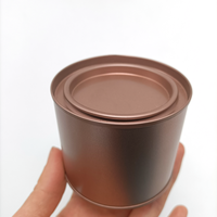 Boîte à thé ronde en métal personnalisée, conteneur de boîtes de conserve avec couvercle, emballage vide, stockage
