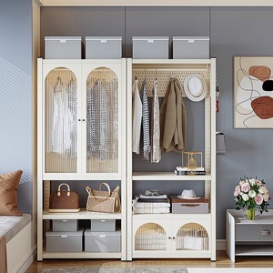 Porte-manteau en acier de style ouvert, emballé par courrier, pour la maison, la chambre à coucher, la garde-robe, la location, la pièce, rangement suspendu multi-niveaux sur pied - Product Image 3