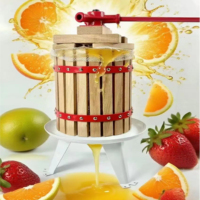 2023 12l Handmatige Juicer Machine Met Grote Capaciteit Fruitgroenteverwerker Houten Basis Directe Fabrikant Fruitverwerkingsfabriek