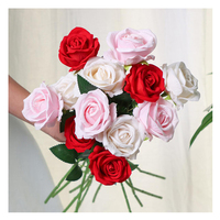Rose Artificielle Réaliste à Tige Unique pour Décoration de Mariage, Fête, Centre de Table, Hôtel et Bureau