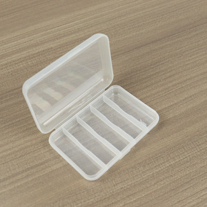 Plastic <b>Storage</b> <b>Box</b> 5 Compartment Transparent PP Rectangle Jewelry Case Accessory Organizer <b>Small</b> Size 8.1x5.5x1.7cm - Product Image 4