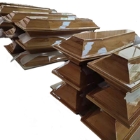 Chine Fournisseur Bois Style Australien Couvercle Plat Cercueil Pologne Bois Cercueils