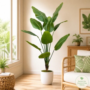 Palma del Viaggiatore Artificiale HGA all'Ingrosso, 180 cm, Finta, Realistica, Pianta Tropicale per Arredamento Soggiorno e Ufficio - Product Image 1