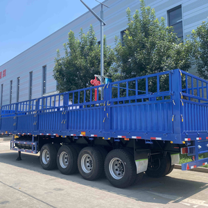 3 4 Axle 30 50ton Livestock Stake Heavy Duty Bulk Transport 12r22.5 Stainless Steel Shandong Semi Truck Fence Cargo <b>Trailer</b> - Product Image 5