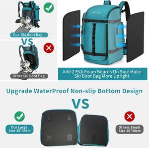 Sac à dos pour chaussures de ski de grande capacité, résistant, avec poche pour casque, sac à ski personnalisé, échantillon gratuit - Product Image 2