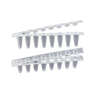 Tubes PCR à 8 bandes de 0.2ml/0.1ml Tubes centrifuges PCR à fond conique en PP à 8 bandes pour test