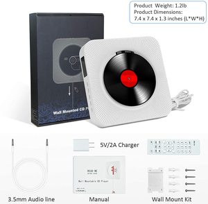 Nhà Máy Giá Xách Tay <span class=keywords><strong>Cd</strong></span> <span class=keywords><strong>Player</strong></span> Built-In HiFi FM Radio Treo Tường <span class=keywords><strong>Cd</strong></span> <span class=keywords><strong>Player</strong></span> BTH USB/TF/AUX Hiển Thị Home Âm Thanh Điều Khiển Từ Xa - Product Image 2