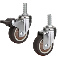 Weihang 2 pouces tpe roulette 1 Pouce Petite Minuscule Panier Roue Chariot À Roulettes Pivotantes En Caoutchouc Souple TPE M6x 15mm Rencontré