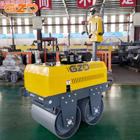 Rouleau compresseur routier à double tambour GZD, 30KN, 500kg, moteur diesel refroidi par air, mini-compacteur routier
