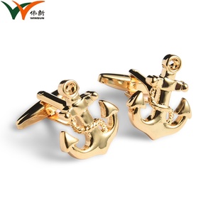 Mancuernillas de Metal con Diseño Único en Forma de Lazo, Color Dorado Brillante, para Traje - Product Image 2