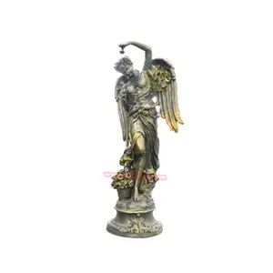 Yaşam boyutu bronz Roma adalet tanrıçası heykeli holding kılıç