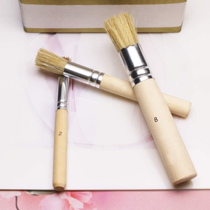 Set <span class=keywords><strong>de</strong></span> 3 pinceaux à pochoir en bois pour <span class=keywords><strong>peinture</strong></span> acrylique à l'<span class=keywords><strong>huile</strong></span> et à l'aquarelle sur mur ou papier en bois. - Product Image 2