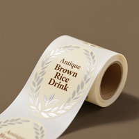 Pegatinas de logotipo de lámina plateada Rollo de etiquetas de PVC de vinilo impermeable ecológico Pegatinas decorativas personalizadas