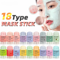 Rouleau de masquage de thé d'aubergine original de marque privée sur le visage crème au charbon de bois médiane purifiant l'acné argile masque vert bâton