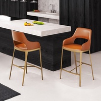 Tabouret de bar de luxe léger, populaire sur internet, tabouret haut, style nordique moderne et simple pour la maison, chaise de bar design HD-7106