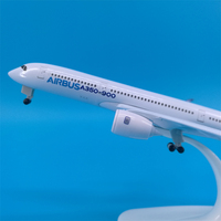 Modèle d'avion Airbus A350 en alliage de zinc durable de 20 cm à l'échelle 1/300 avec train d'atterrissage pour cadeau promotionnel