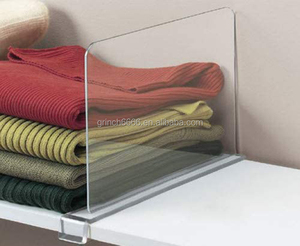 Séparateurs d'étagères en acrylique transparents pour organiser les vêtements, les livres, les serviettes et les chapeaux, les sacs à main - Product Image 5