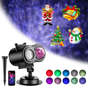 Projecteur de Noël à Projection Extérieure, 16 Motifs Flocons de Neige, Lumières de Noël, de Pâques, de Thanksgiving et de Halloween, pour Remplacement de Cartes - Product Image 2