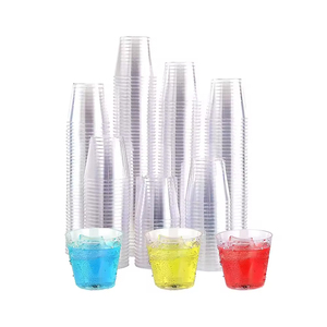 2oz Printing Disposable Hard <b>Plastic</b> Round <b>Cups</b> PS Shot Glasses Single Wall Style for Tea Drink Juice Fruit Milk Wine Beverages - Product Image 1