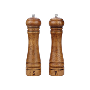Juego de Molinillos de Sal y Pimienta de Madera de Acacia, Set de Salero y Pimentero - Product Image 1