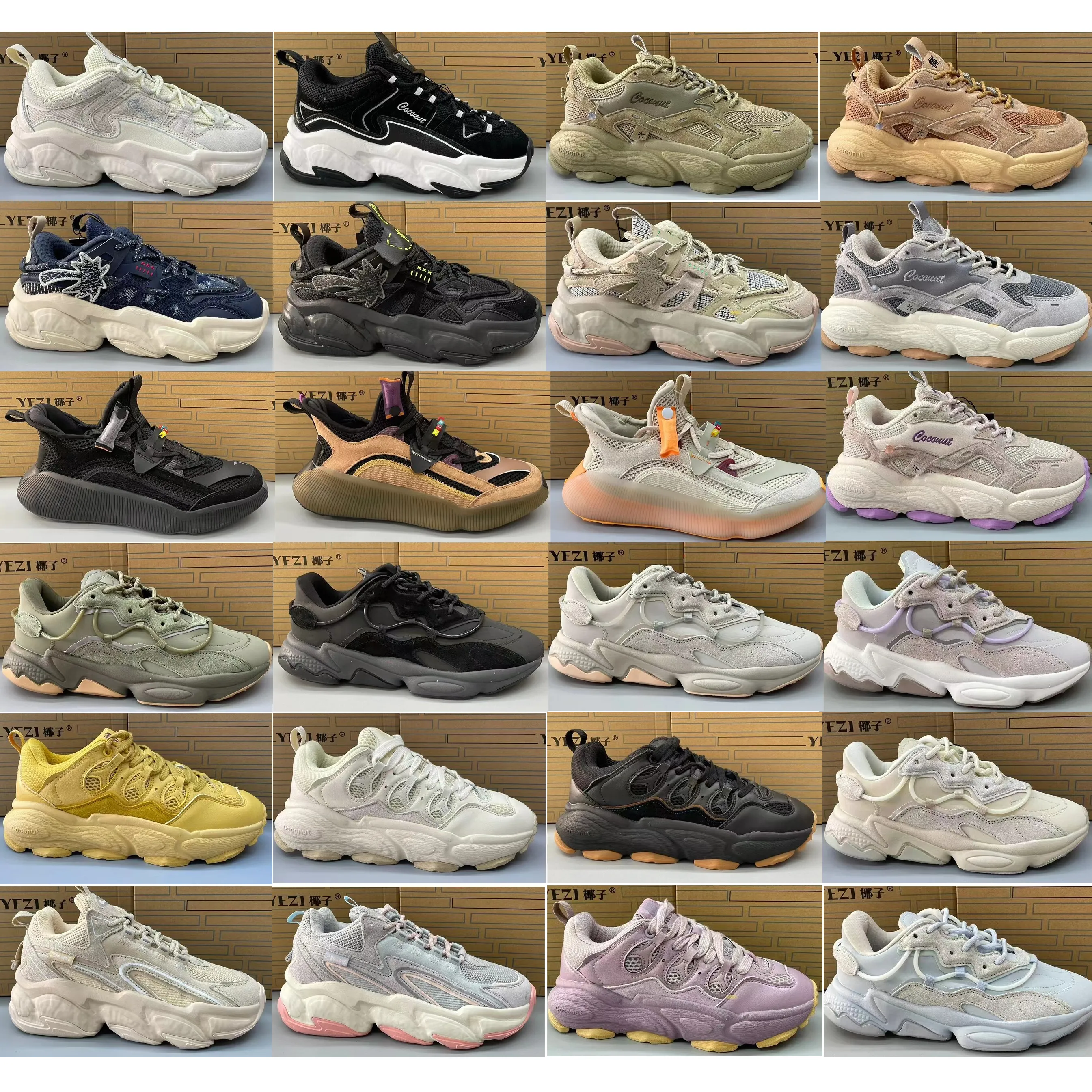 Atacado Marca Casual Sport Shoes Secondhand Men's e Women's Sneakers Liquidação de Estoque Lotes de Sapatos Usados