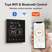 Termostato WiFi Inteligente para el Hogar, Temporizador de Pared, Caja 86, NTC, FCU para Suelo Radiante, Anticongelante, Bloqueo Infantil, Programación Semanal, Control por Voz