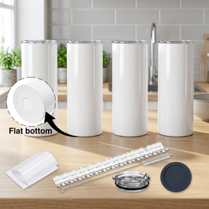 USA stock Stainless Steel Vacuum Tumbler 20oz Straight Cup Double Wall Insulated With Lid Travel Mug Minimalist Design - Product Image 3