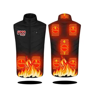 USB 5V Battery Powered Heating Gilet Winter Windproof Sleeveless Heated Jacket Waistcoat Electric Heated Vest Men For Outside