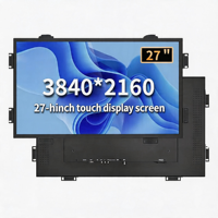 Monitor Layar Sentuh Kapasitif D-SUB Hitam 27-Inci 3840x2160 4K Seri Bisnis Yongshengli Baru dengan Panel Terpasang Terbuka