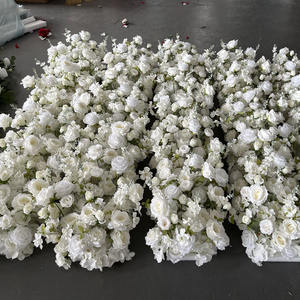 Chemin de table en soie M-FR137, nouveau design, pour mariage, allée de cérémonie, fleurs artificielles, décoration d'événements. - Product Image 3