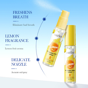 Marque distributeur OEM SADOER Spray buccal au citron Rafraîchir l'<span class=keywords><strong>haleine</strong></span> et nourrir les fruits Élimine la <span class=keywords><strong>mauvaise</strong></span> <span class=keywords><strong>haleine</strong></span> Produits de soins bucco-dentaires rafraîchissants - Product Image 4