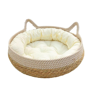 Wholesale Cooling Summer Rattan Cat Straw Weaving <b>Bed</b> - Product Image 1