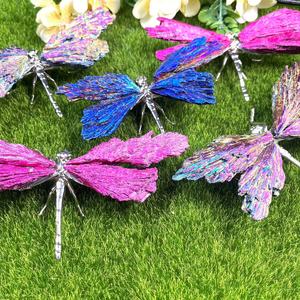Cristales curativos, artesanías, adornos de libélula, Arco Iris, Aura, turmalina <span class=keywords><strong>negra</strong></span>, mariposa para Decoración - Product Image 5