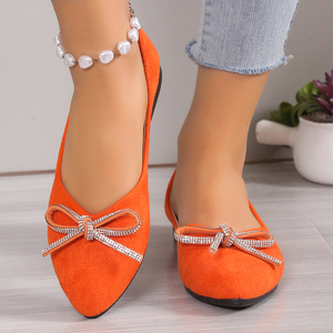 รองเท้าแฟชั่นผู้หญิงแบบแบนประดับโบว์ ขายส่งสินค้ามาใหม่ จัดส่งรวดเร็ว - Product Image 4